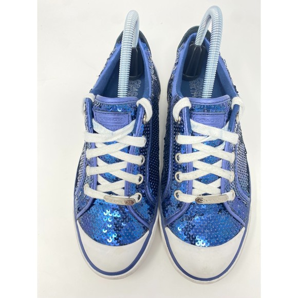 Coach Shoes - Coach Blue Sequin Navy Sneakers